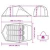 Tunnel Tent for 3 Persons Brown Waterproof