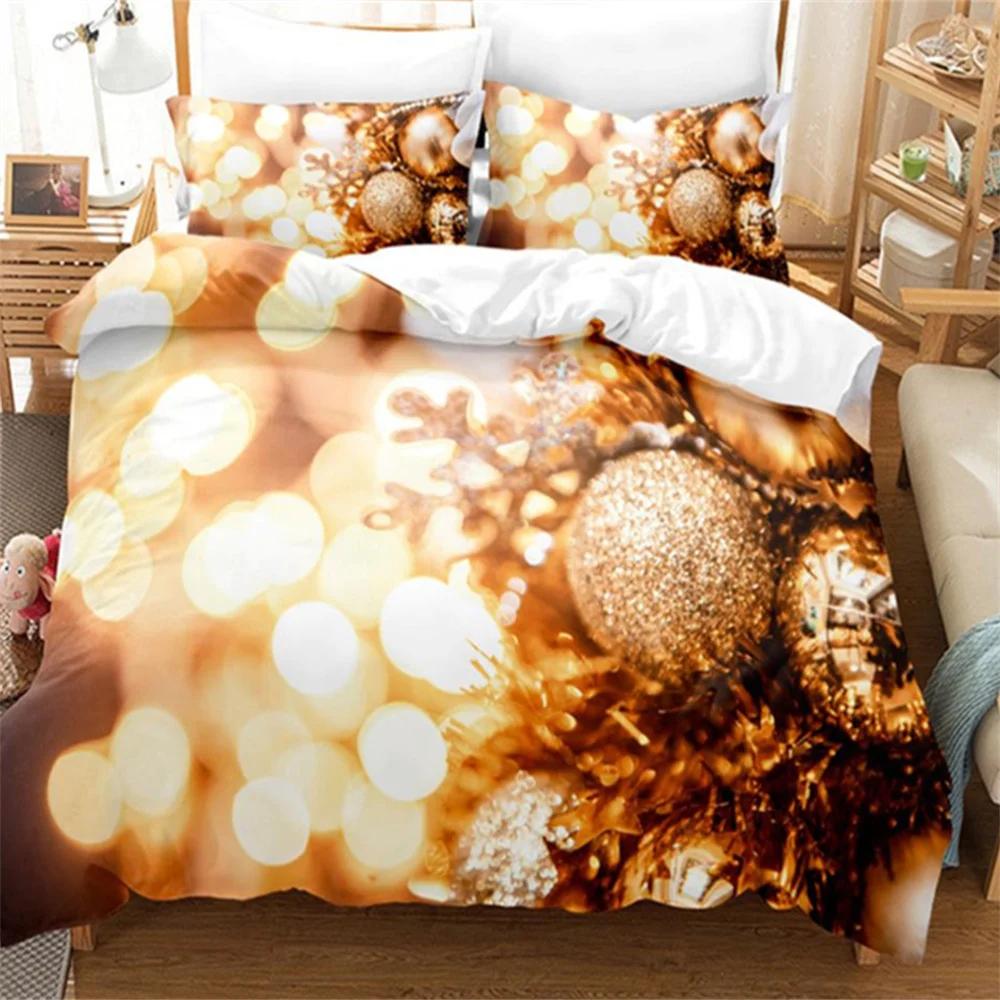 Navidad Plaid Merry Christmas Tree Пододеяльник Twin King Festival Santa Deer Комплект постельного белья из полиэстера Одеяло для взрослых Домашний декор