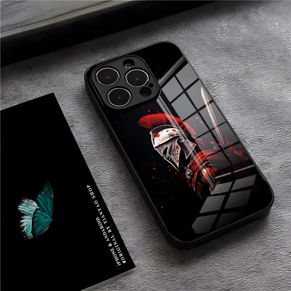 Чехол-броня G-Gladiator Sparta для iPhone 17 Pro Max 15 Pro 16 14 Plus 12 13 Mini 11 Pro, противоударная стеклянная крышка