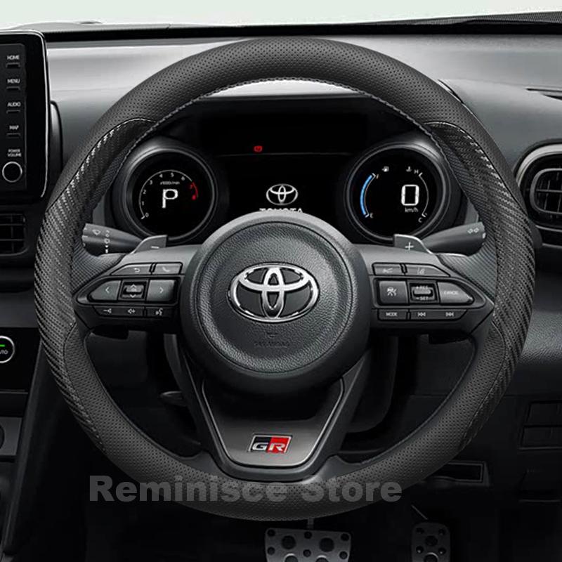 Leather Car Steering Wheel Cover for Toyota yaris cross GR Sport Hybrid 2019-2025 Auto Steering Wheel Toyota yaris Accessories