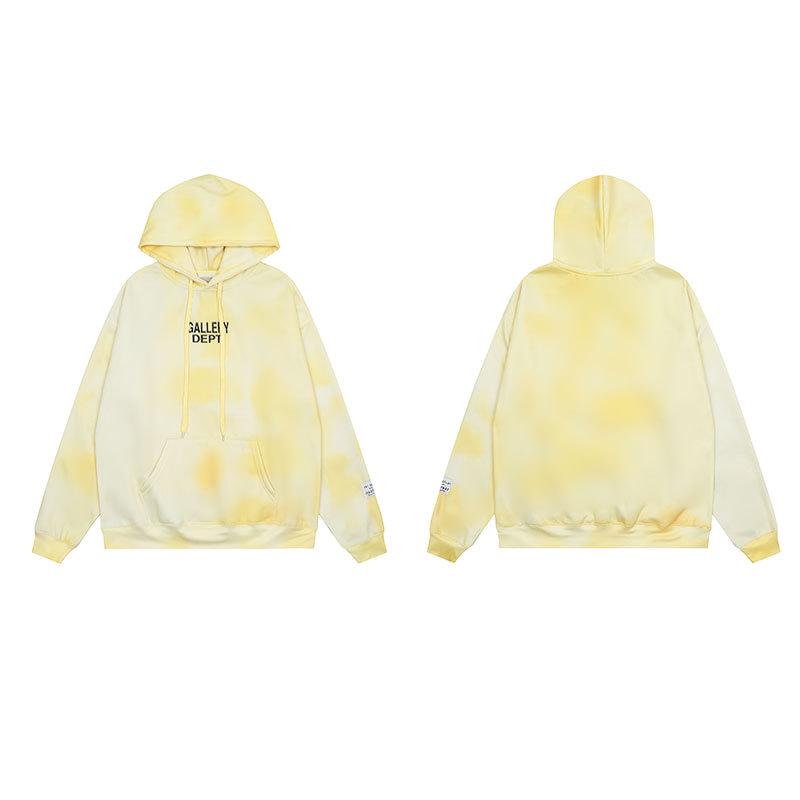 GALLERY DEPT Ink Splatter Graffiti Unisex Cotton Hoodie Set - Autumn Loose Fit