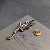 Metal Crocodile Brooch Retro Gold Series Suit Shirt Jacket Coat Collar Pin Fashion Clothing Accessories Item