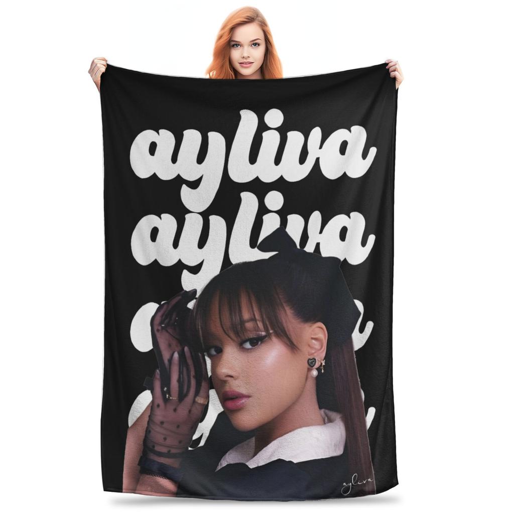 Ayliva Pop Singer Music Blanket Flannel Novelty Breathable Throw Blankets for Home Restaurant Summer,