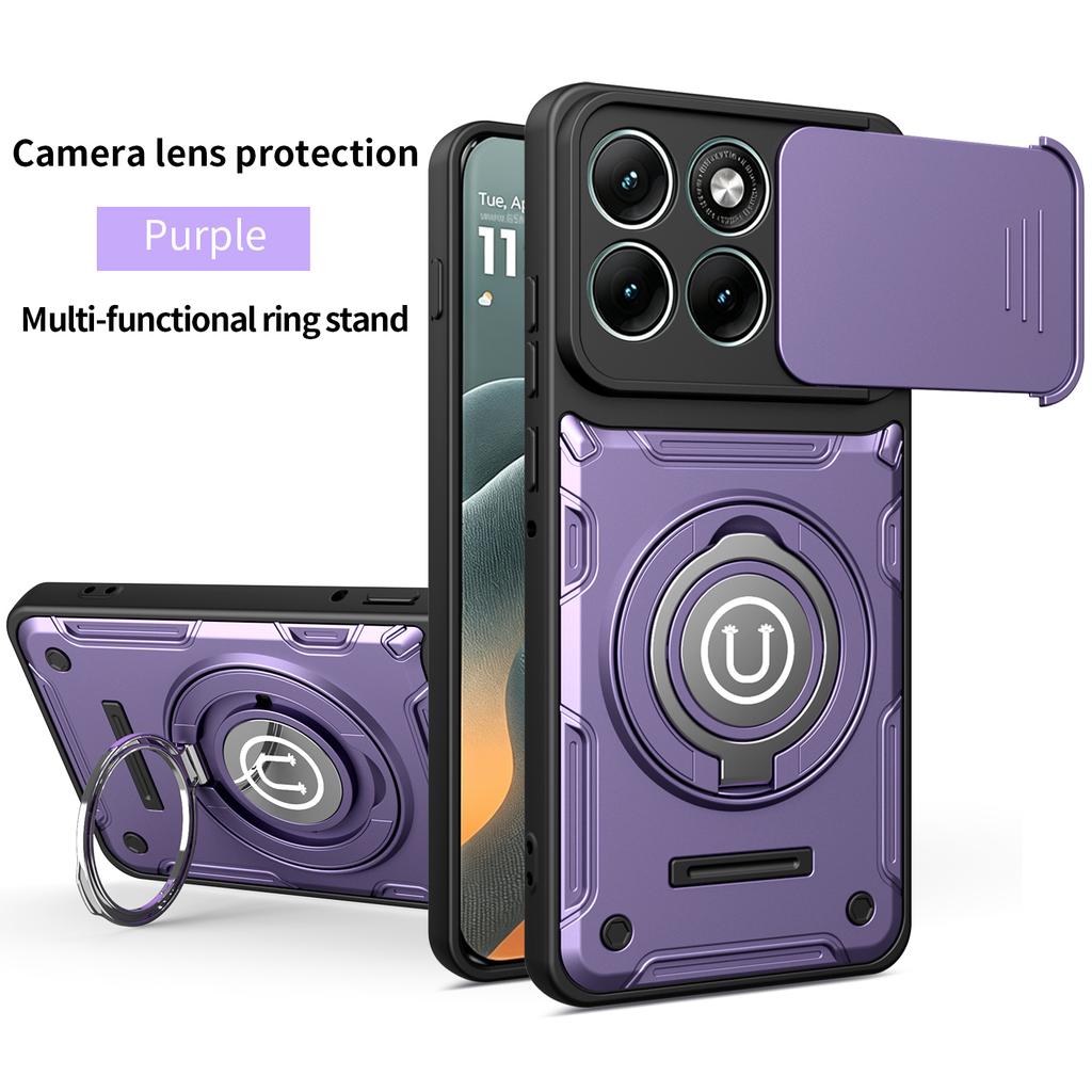 Чехол для Motorola Edge 70 Fusion Чехол-бампер Moto Edge 70 Fusion Магнитный держатель-кольцо Бронированный чехол Чехол с поддержкой беспроводной зарядки Magsafe