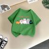 2-13Y Children T-shirt Cat Printed Kids Clothes 100% Cotton T-shirt Tops Tee Boys Girls Baby Tee