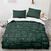 Modern Duvet Cover Set School Genius Smart Student Math Geometry Science Number Formule Image Decorative Polyester Bedding Set