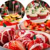 50/100Pcs Santa Claus Christmas Fruit Picks Disposable Fruit Salad Bamboo Sticks  Dessert