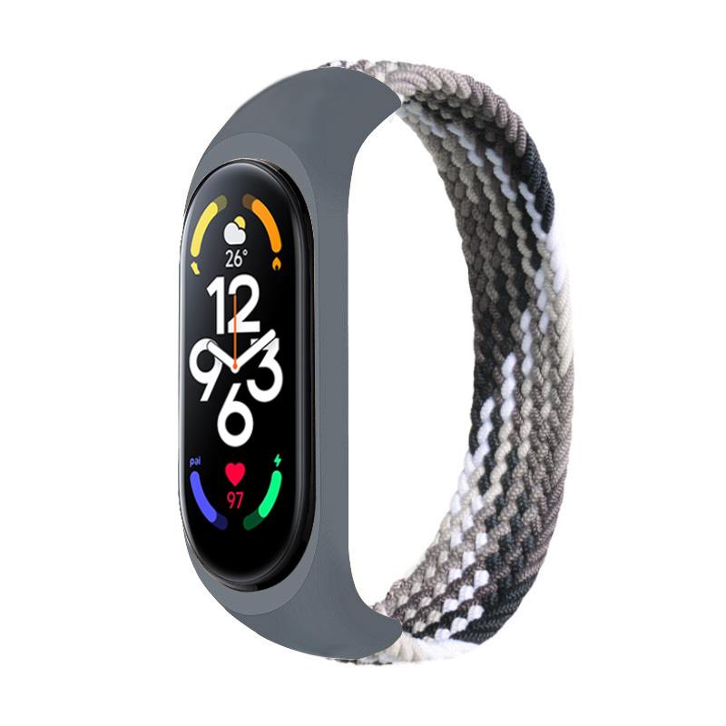 Браслет для Xiaomi Mi band 6 7 Ремешок Нейлоновый плетеный solo loop pulseira браслет Miband5 Ремешок на запястье ремешок Mi band 5 4 3 6 correa