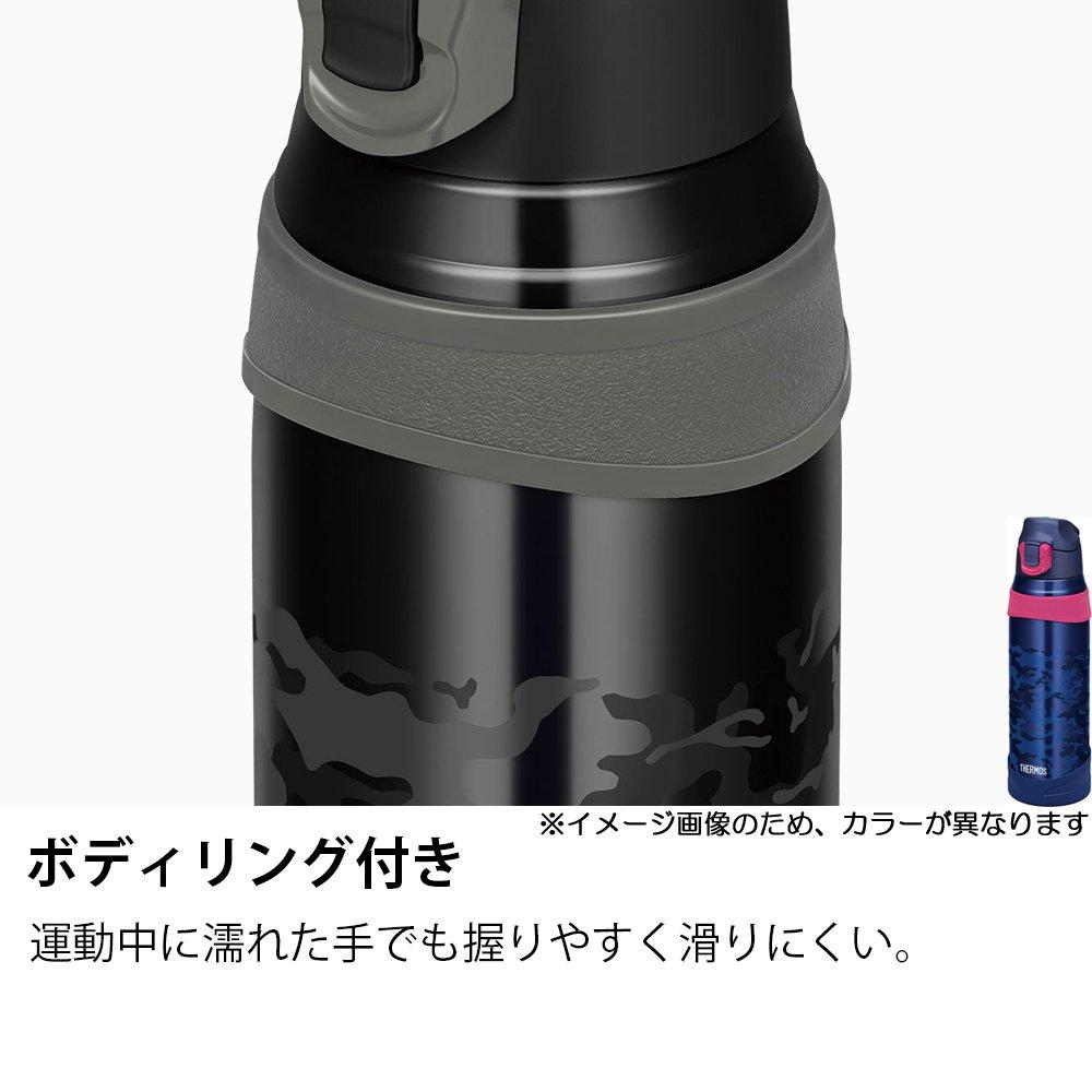 Термос для воды, спортивная бутылка с вакуумной изоляцией, открытая, темно-синяя, камуфляжная [One-Touch Type] 1,0 л FHQ-1001 NV-C