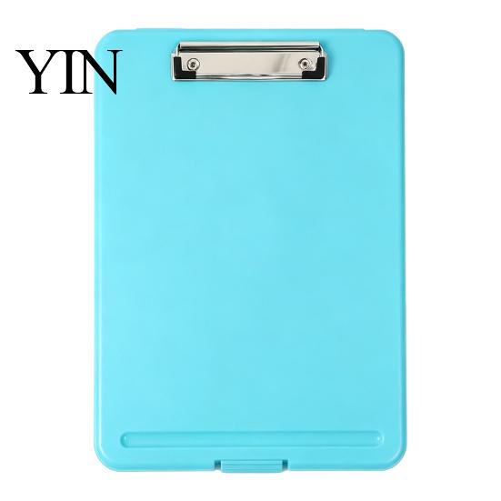 Professional Briefcase Organizer Plastic Storage Clipboard, Letter Size Slimcase Folder with Pen Holder, 200 Durable Paper Holder Sheet Capacity,