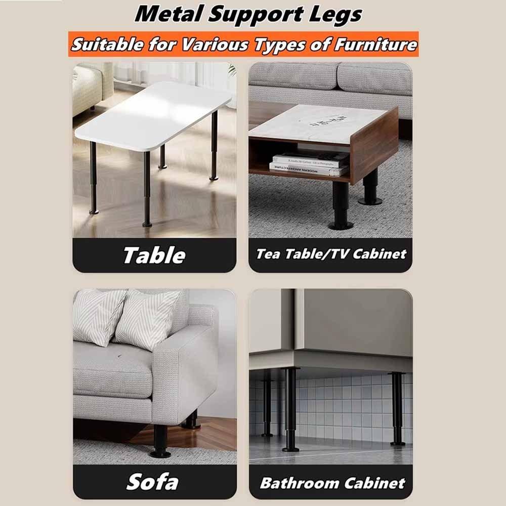 Adjustable Height Furniture Support Legs Load-Bearing Sofa Leg Bracket Bed Bottom