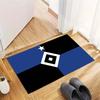 Hamburger SV Flag Style Geometric Print Area Rug Non‑Slip Floor Mat Carpet for Living Room Bedroom Sports Fan Home Decor