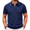 Knit Polo Shirts for Men Breathable Short Sleeve Polo Shirt Lightweight Casual Golf Shirts Collared T-Shirts Men's Summer Vacation Beach Shirts Tops