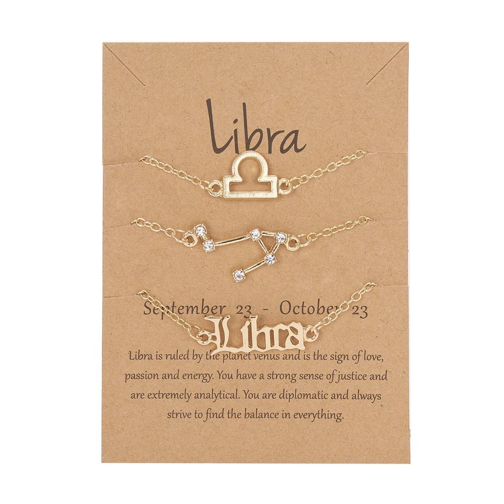 Набор браслетов со знаками зодиака из сплава для подарка и коллекции