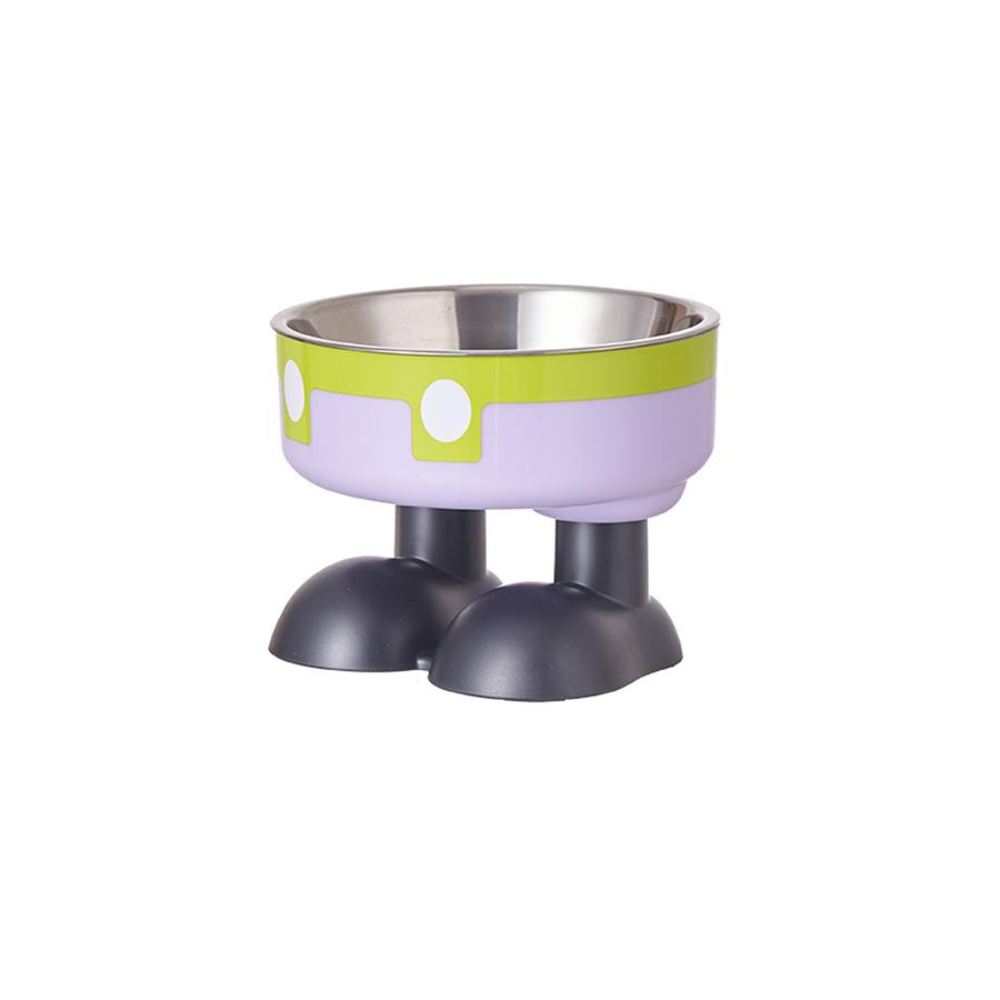 Pet stainless steel bowl anti slip large capacity dog bowl cat high footed bowl neck protection pet bowl anti knock cat bowl