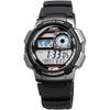 Casio World Time Digital Men's Watch AE-1000W-1BV Black Gray Metallic 50m Water Resistant