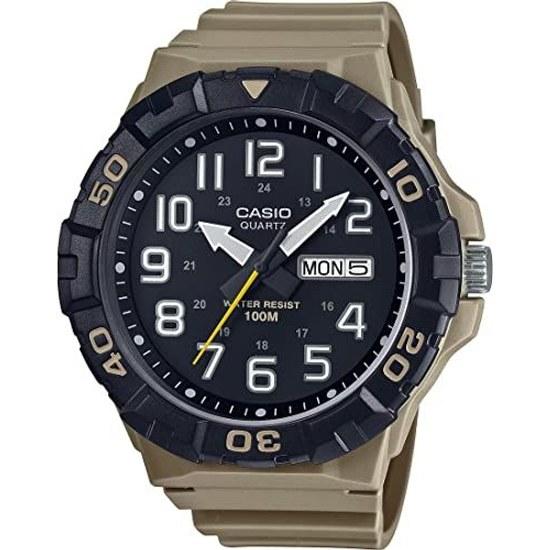 Наручные кварцевые часы Casio Standard Big Face MRW-210H-5AV, мужские, цвет хаки, зарубежная модель.
