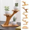 Бамбуковый Деревянный Поддон для Цветочных Горшков Многоярусная Подставка для Растений Суккуленты Бонсай Органайзер Садовые Принадлежности Настольное Украшение Подставка для Цветов
