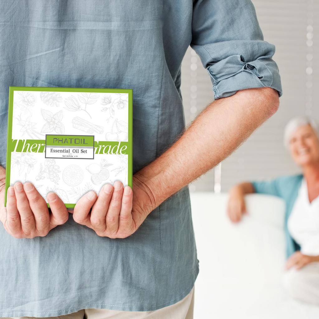 PHATOIL 10 шт. Эфирное масло для ароматерапии 100% натуральное эфирное масло идеально подходит для диффузоров-увлажнителей Ароматерапевтический массаж Уход за кожей и волосами