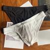 Мужские трусы с низкой посадкой и эластичной талией, дышащее нижнее белье, однотонные, гладкие, с косточками, с морщинами, повседневная одежда