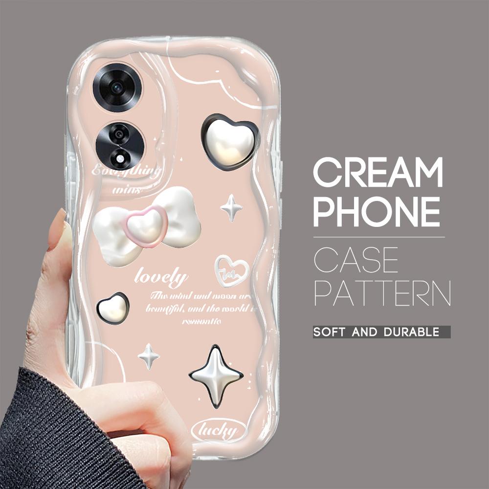 Для OPPO A12 A15 A38 A58 A60 A76 A92 Reno8 11F 11Pro 12 Realme 10 12Pro 14 C35 C63 Модная Девушка Кремовая Текстура Мягкий Силикон Защита Всего Объектива Чехол
