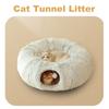 Кровать-туннель для кошек Peekaboo Cat Cave Игрушка-туннель для кошек — зимняя теплая складная плюшевая кровать для домашних животных для кошек —