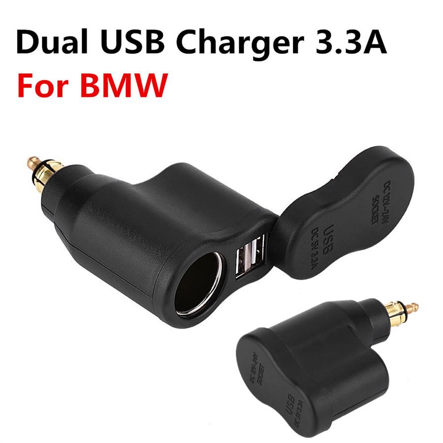 Двойной 3.3A Съемный Штекер Прикуривателя USB Адаптер для Зарядки Для BMW