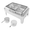 Chafing Dish Buffet Set 9L Stainless Steel Rectangle Alcohol Heated Catering Food Warmer with Food