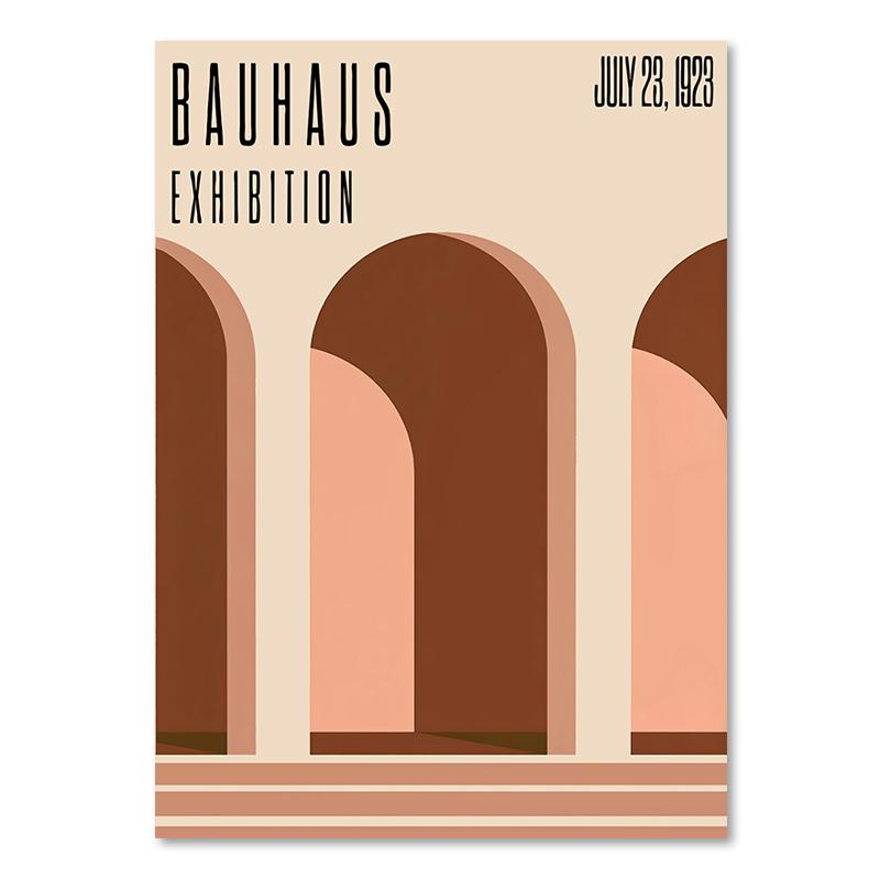 Абстрактные картины на холсте в стиле Баухаус, выставка, архитектурные геометрические постеры и принты, настенные художественные фотографии, украшение для дома, гостиной