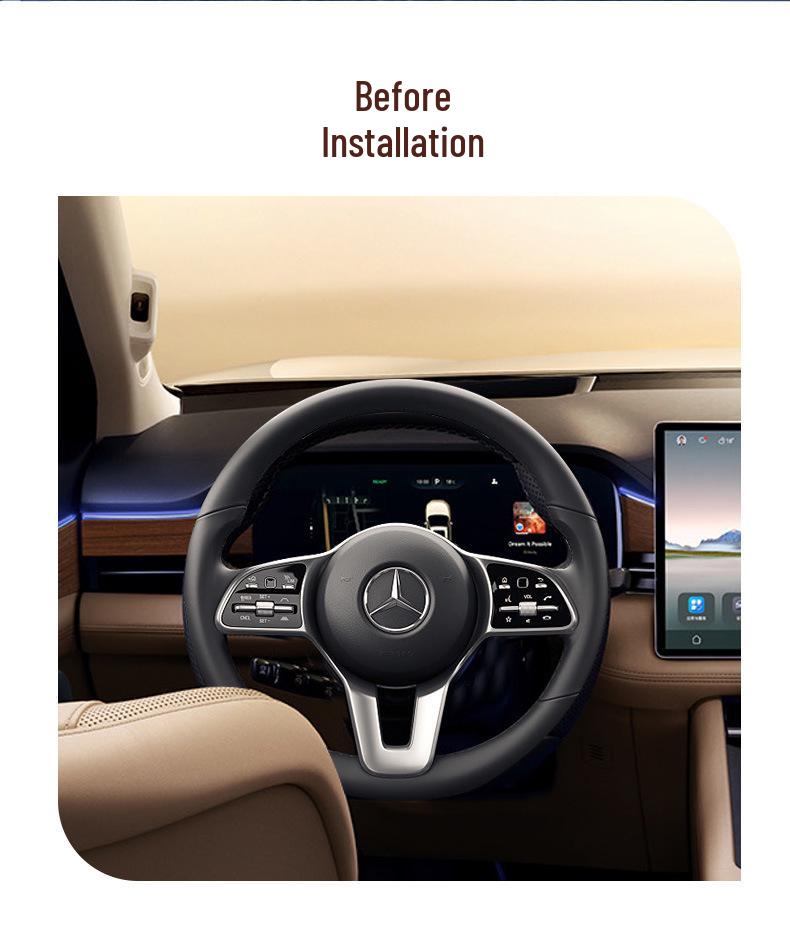 Универсальная беспроводная греющаяся оплетка на руль - Плюшевая, Антифриз, Замша с коротким ворсом для зимы, Круглая и D-образная