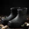 Мужские низкие зимние модные водонепроницаемые нескользящие резиновые сапоги для кухни и использования на открытом воздухе