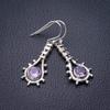 StarGems® Natural Amethyst Handmade 925 Sterling Silver Earrings 1.5" E1177