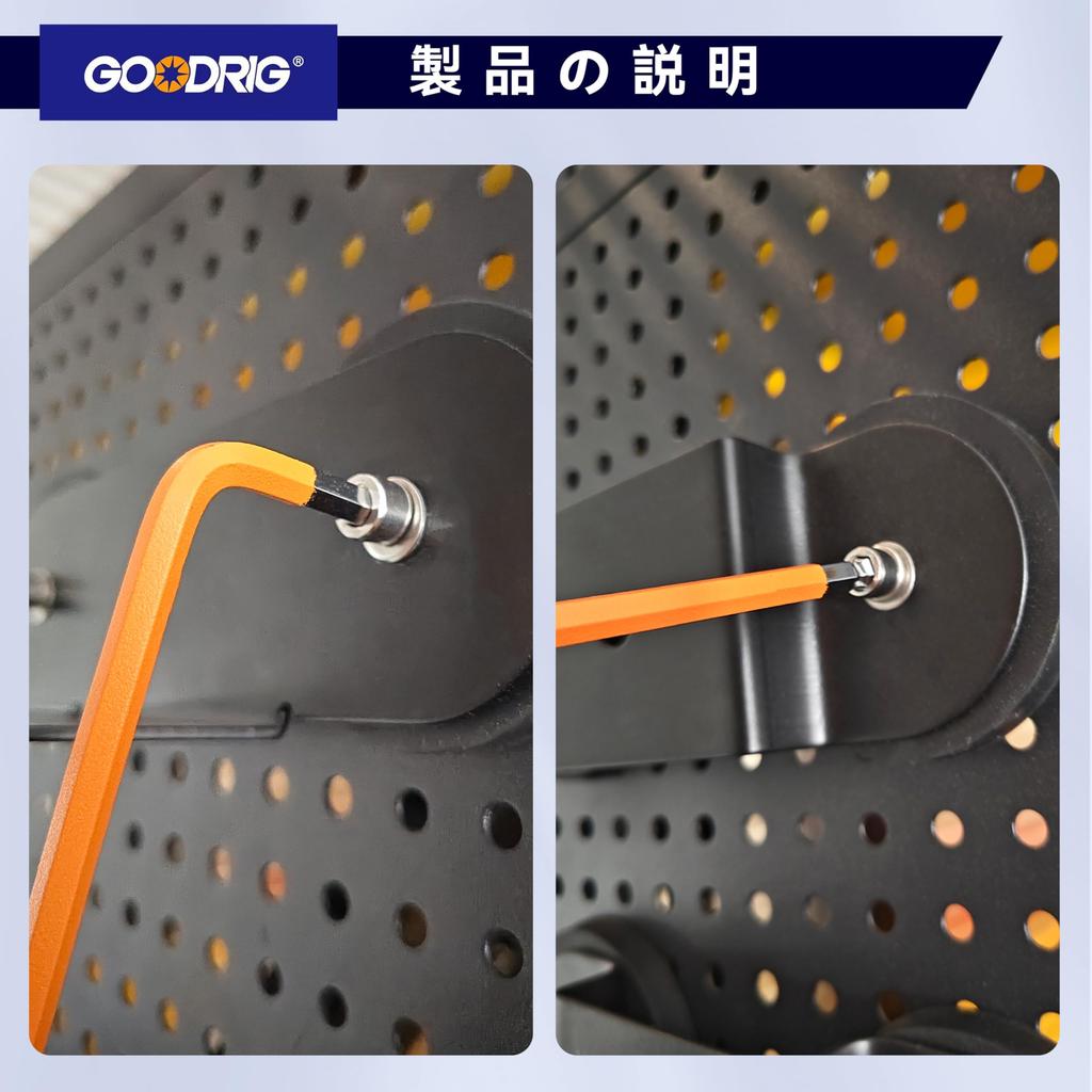 GOODRIG Цветной шестигранный ключ с шариком из легированной стали S2 для обслуживания велосипедов, мебели и бытовой техники Набор из 9 штук, наконечник, сталь, ремонт, сборка,