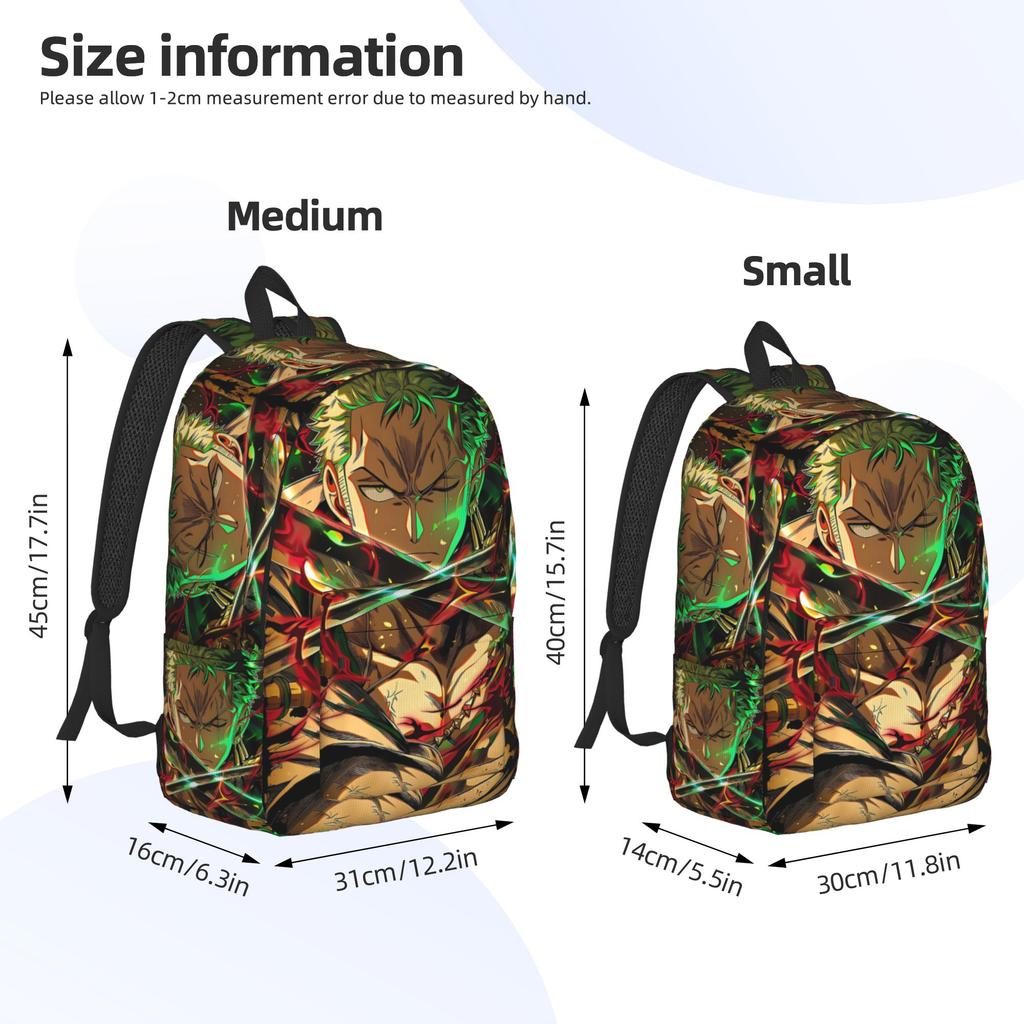 Модный однотонный аниме-рюкзак Zoro Mochilas Хорошего качества Для школы Ретро Стирка Возможна Рюкзак