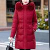 Модные зимние куртки женские длинные парки с капюшоном воротник из искусственного меха свободные толстые теплые женские пальто