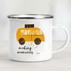 Camping Car Enamel Mug Adventure Together Cup Gift Idea for Camper Van Picnic Metal Insulating Outside Outdoor Festival Travel