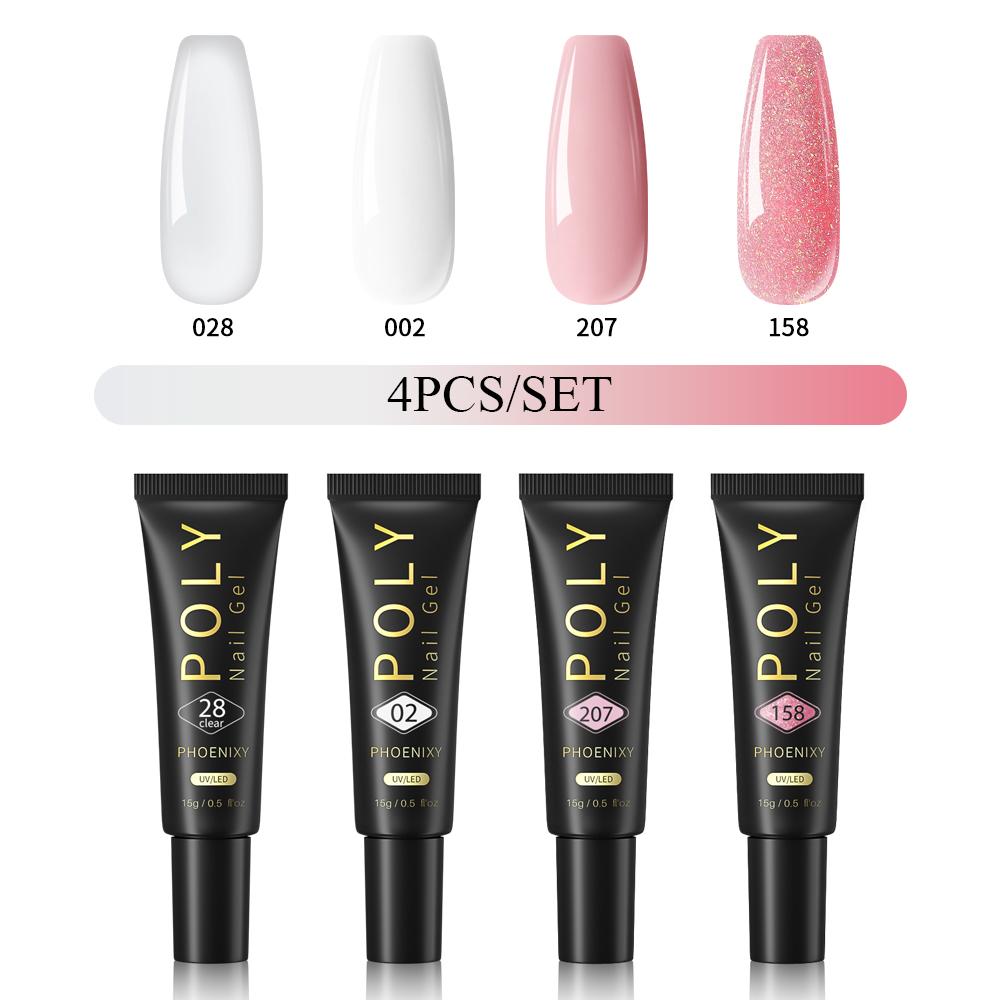 PHOENIXY 15 мл поли гель для ногтей маникюрный набор для наращивания пальцев акриловый гель нужна УФ светодиодная лампа для ногтей DIY салон нейл-арта для дома