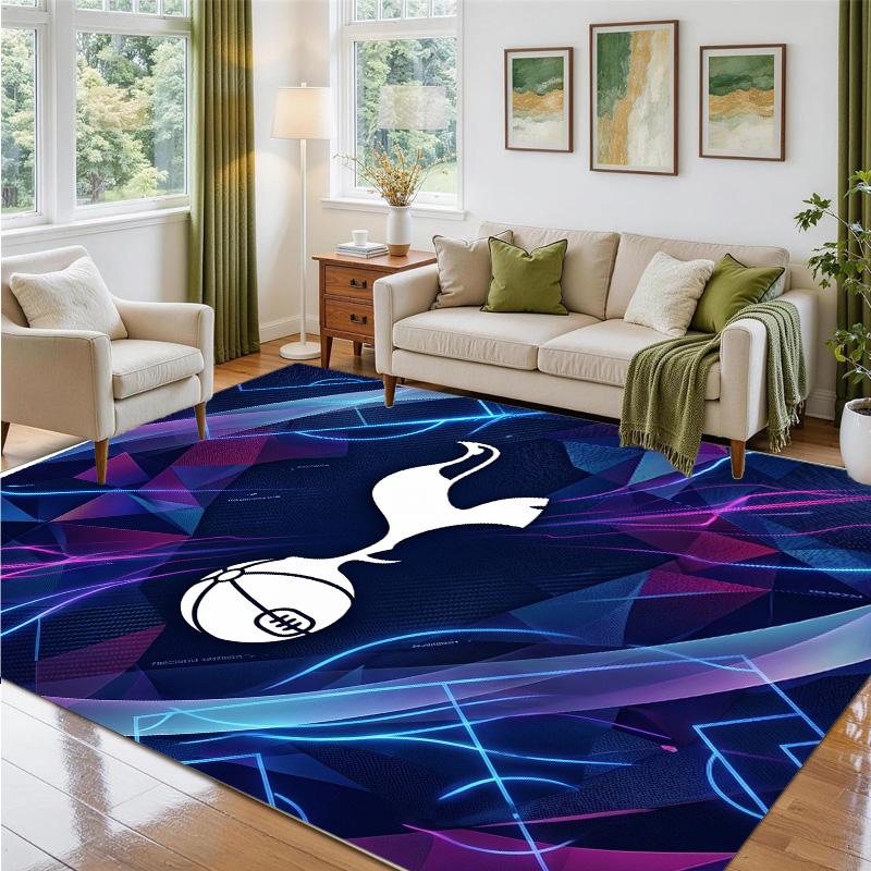 Tottenham Hotspur Design Crystal Velvet Rug Soft Decorative Mat for Bedroom Entrance