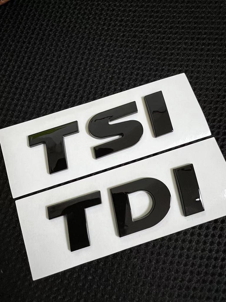 1 шт. Стикер TDI TSI с глянцевым черным покрытием ABS для автомобиля, задняя наклейка для VW Touareg, аксессуары для автомобиля