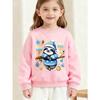 European sizes Kids' Black Sweatshirt with Cute Sloth Holding Menorah and Stars Print, Perfect for Hanukkah Celebrations