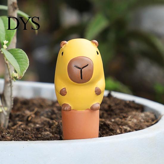 Natural Terracotta Watering Devices 4 Pcs/Set Plant Spikes, Cute Animal Self Cartoon Waterers for Pots Stakes, Automatic Slow Release Clay Tool