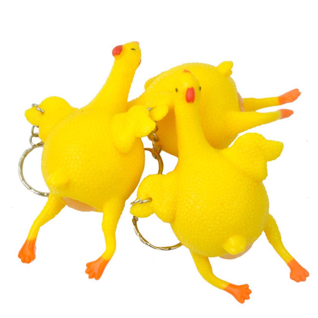 Творческие игрушки Забавные вентиляционные отверстия Курица Курица Яйцо Сквош Брелок Шутки Игрушки