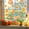 6PC Halloween 3d Pumpkin Window Sticker Home Decoration Self Adhesive Autumn Leaves Wall Art Decal Maple Double-sided Party