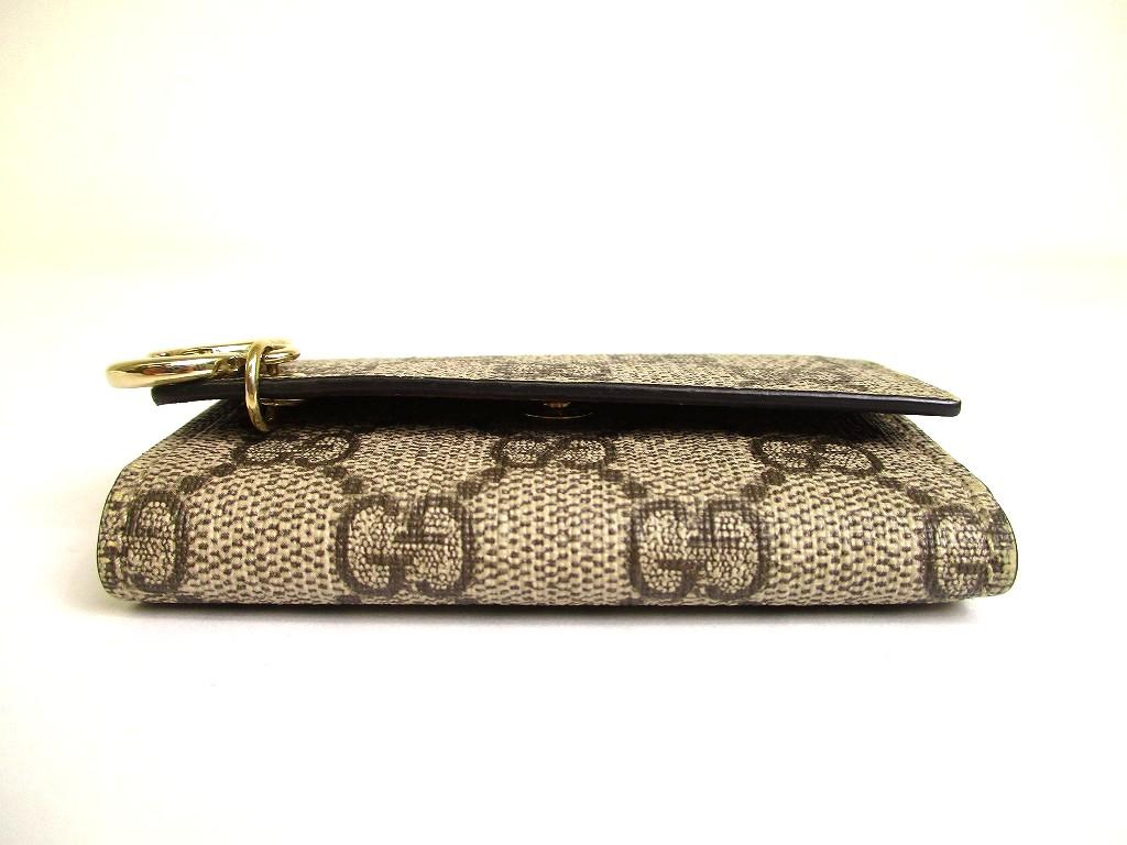 Оригинальный холст с покрытием GG GUCCI, кожа винного цвета, 6 фото, брелок #a902, восстановленный