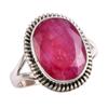 Red Ruby(Simulated) Gemstone Handmade 925 Sterling Silver Jewelry Ring S.9 I2u82