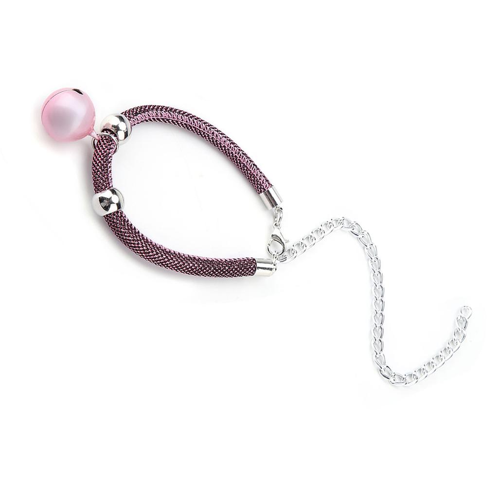 Japanese Style Pets Necklace Nylon Accessory Kitten Supply Cat Bell Collar w  Extension Chain