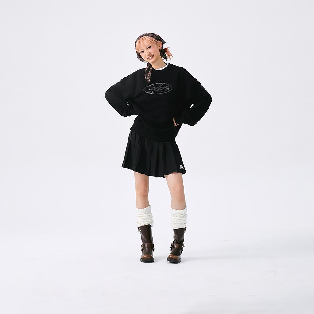 New MLB MLB Preppy Style Collection New York Yankees SS25 Sweatshirt Unisex Black 3AMTV0551-50BKS