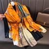 180*90cm Luxury Brand Ladies Spring Summer Long Silk Scarf Shawl Digital Painted Shawl Gogh Oil Painting Lady Foulard Bandanna