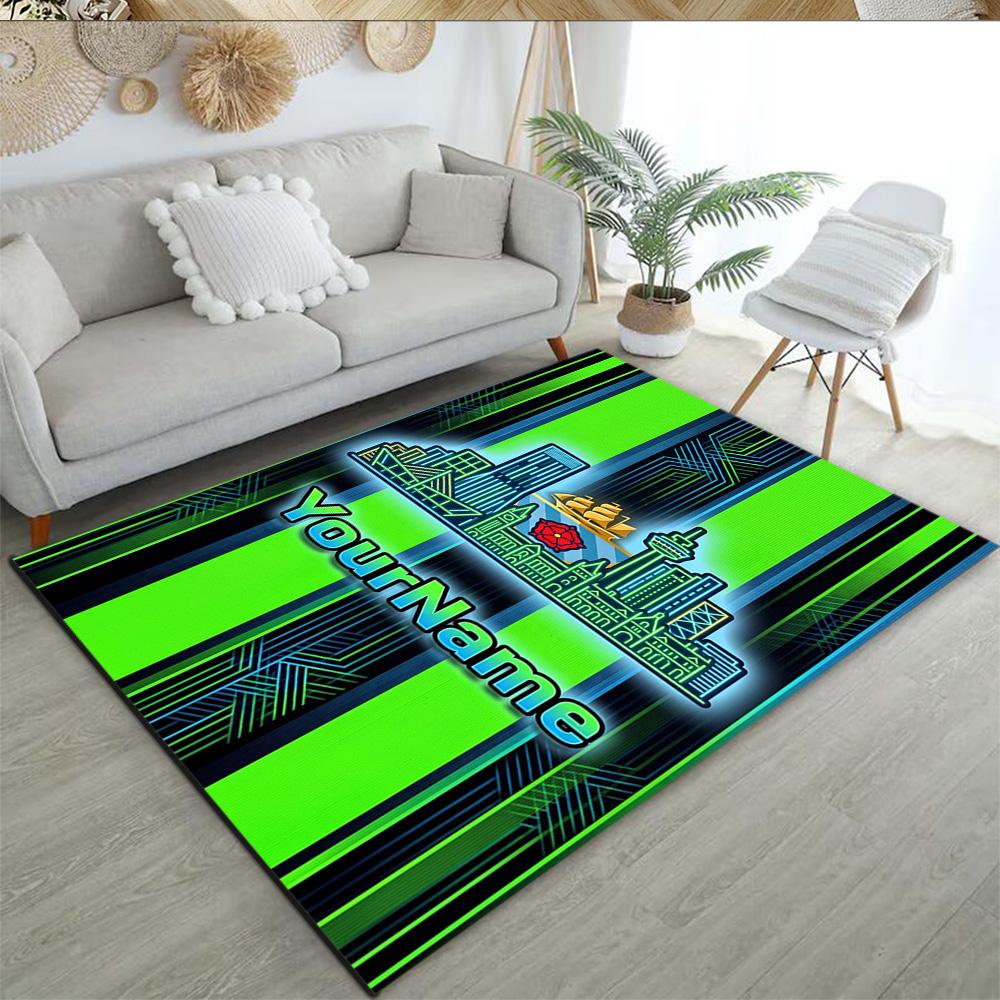 Team Club Personalized Text Area Rug Perfect for Foyer Decorate room Entryway Dining Room Antislip Carpet Anime Office Decor Wedding Party Gift
