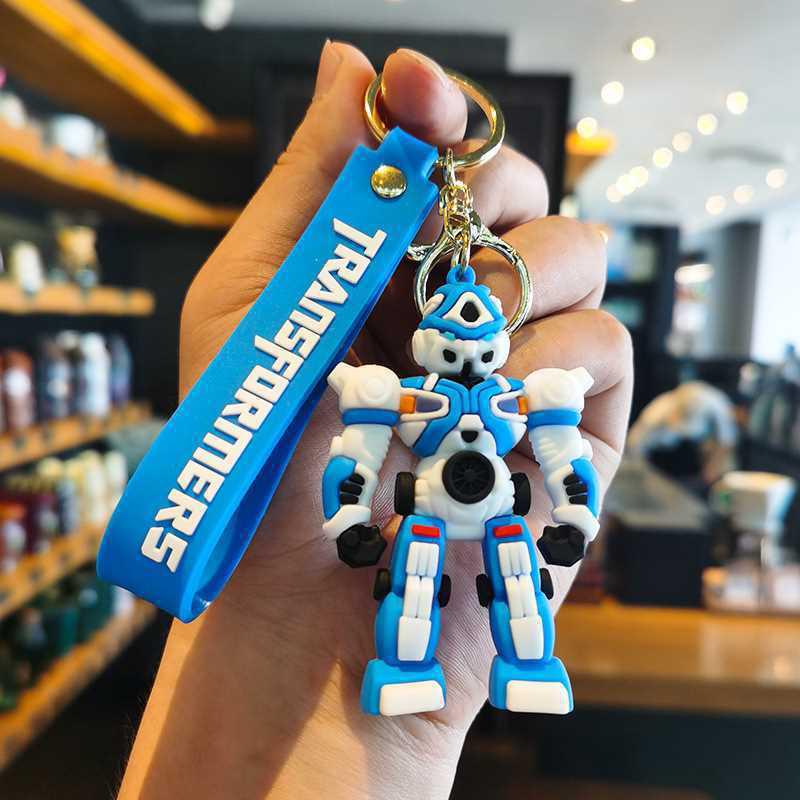 Anime Transform Keychain Optimus Prime Bumblebee Figure Keyring Pendants Car Key Accessories Doll Ornaments Toy Gift for Kids